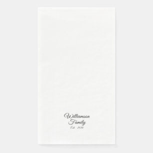 Customize Couple's last name, year, number Napkin