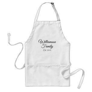 Customize Couple's last name, year, number Standard Apron