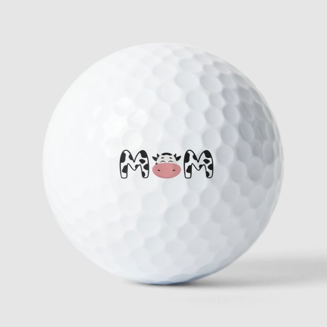 Customize: Cow Mom of The Birthday Girl Farm Golf Balls (Front)