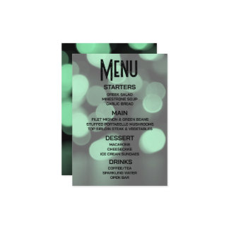 Customize - Create Your Own Big Green Bokeh Menu