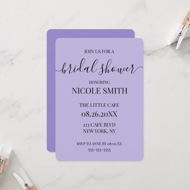 Customize Create Your Own Bridal Shower Invitation (Front/Back In Situ)