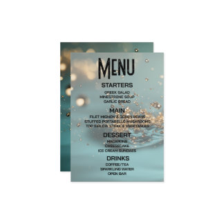 Customize - Create Your Own Green & Gold Bubbles Menu