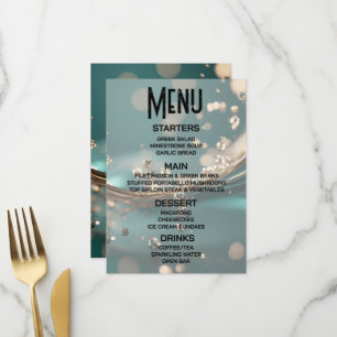 Customize - Create Your Own Green & Gold Liquid Menu