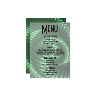 Customize - Create Your Own Green Metallic Spiral Menu