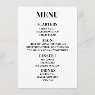 Customize - Create Your Own Menu