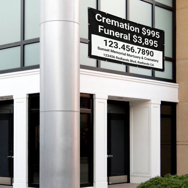 Customize Cremation Funeral Services Large Banner (Outside Building)