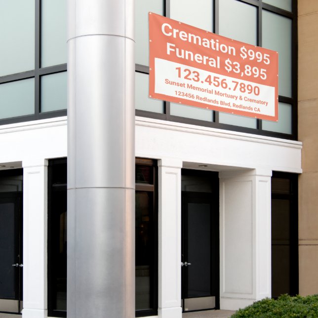 Customize Cremation Funeral Services Large Banner (Outside Building)