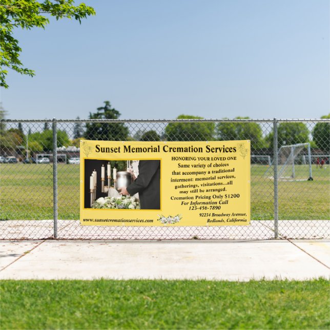 Customize Cremation Memorial Service Business  Banner (Insitu)
