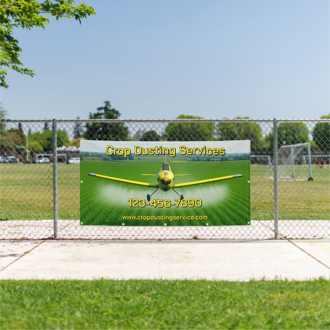 Customize Crop Dusting Services Business Fence Banner (Insitu)