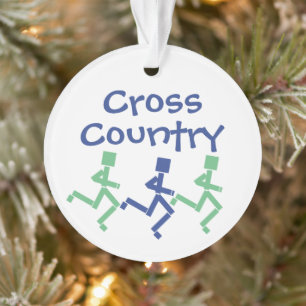 Customize Cross Country Running Back and Front Ornament