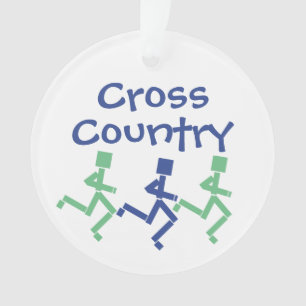 Customize Cross Country Running Back and Front Ornament