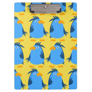 Customize Cute Blue Bird Clipboard for Kids