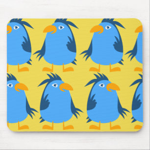 Customize Cute Blue Bird Mousepad