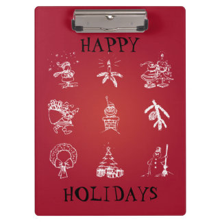 Customize Cute Christmas Design Clipboard