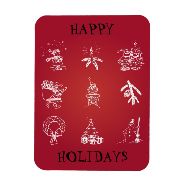 Customize Cute Christmas Design Magnet (Vertical)