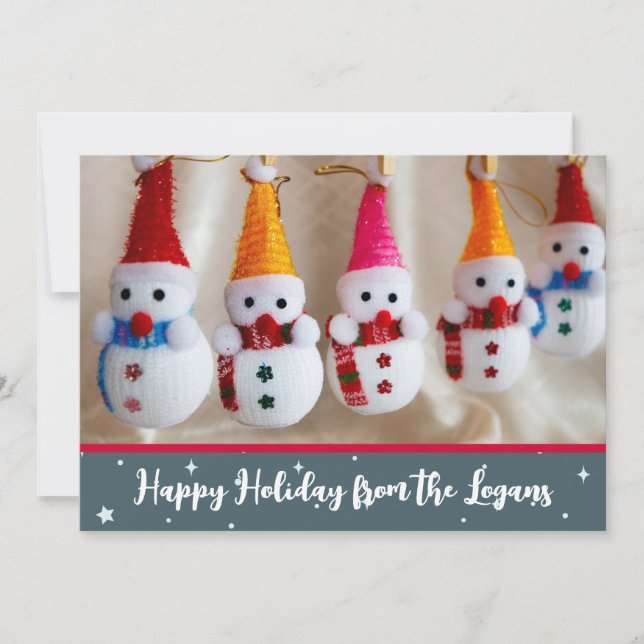 Customize Cute Christmas Holiday Card (Front)