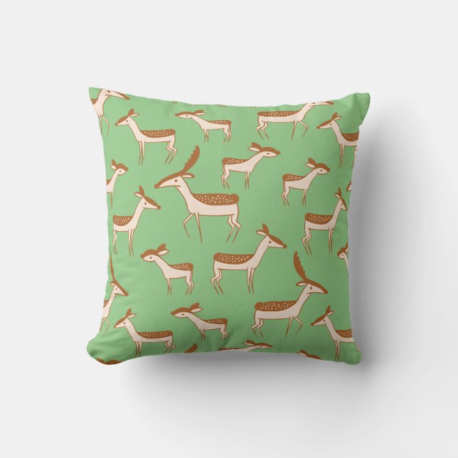Customize Cute Deer Design Throw Pillow (Front)