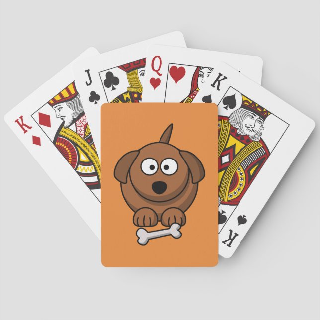 Customize Cute Dog for Kids Playing Cards (Back)