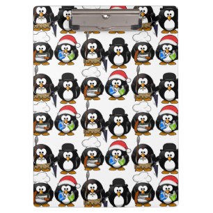 Customize Cute Penguins Clipboard for Kids