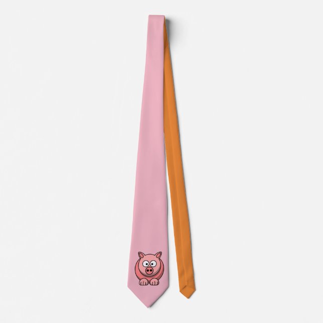 Customize Cute Pig Party Tie (Front)