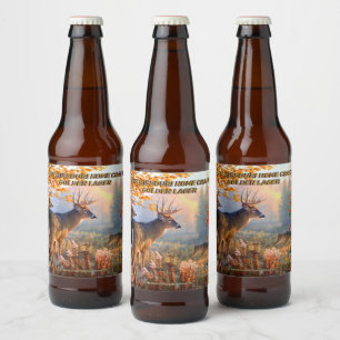 Customize Deer In The Rut Any State Detailed Beer Bottle Label