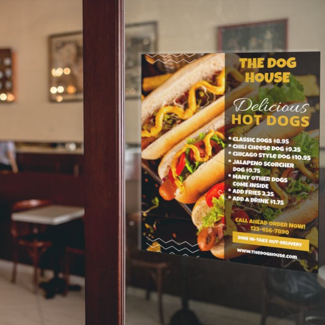 Customize Delicious Hotdogs Restaurant  Medium Poster (Creator Uploaded)