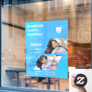 Customize Dental Dentist Clinic Picture Advert  Window Cling