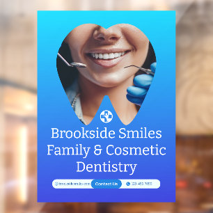 Customize Dentist Clinic Patient Tooth Smile Huge Window Cling