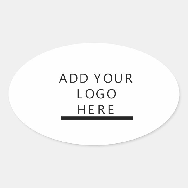 Customize  - Design - Add your logo Oval Sticker (Front)