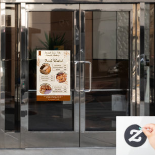Customize Detailed Bakery Goods Entrance Promo Window Cling