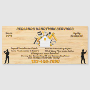 Customize Detailed Handyman Business Advert Magnet