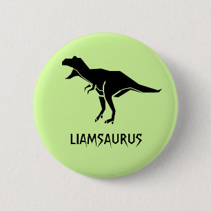 Customize Dinosaur Name Personalize 2 Inch Round Button
