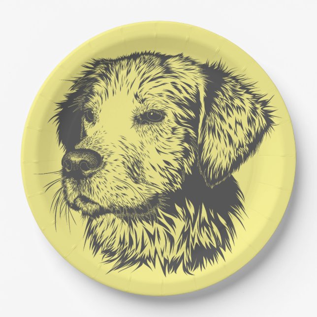 Customize Dog Paper Plate (Front)