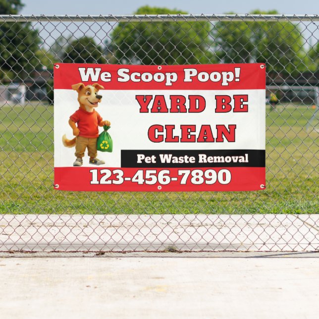 Customize Dog Poop Scoop Business Promotional Banner (Insitu)