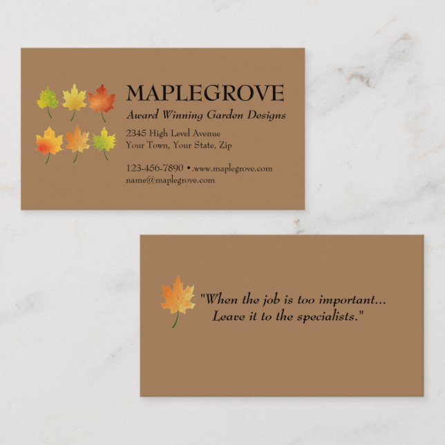 Customize Double-Sided Business Card with Logo (Front/Back)