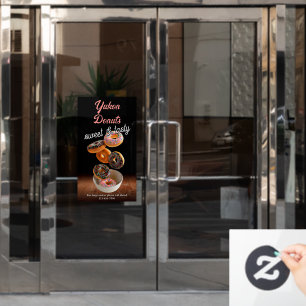 Customize Doughnut Shop Business Promotion Window Cling