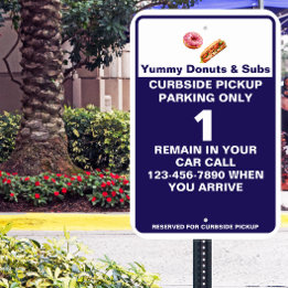 Customize Doughnut Sub Shop Curbside Parking Reser
