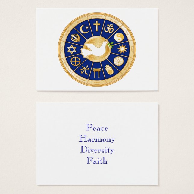 Customize Dove of Peace Display Card (Front & Back)