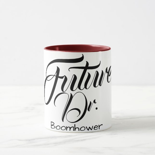 customize dr name future doctor medical funny mug (Center)