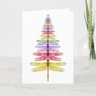 Customize Dragonfly Christmas Card