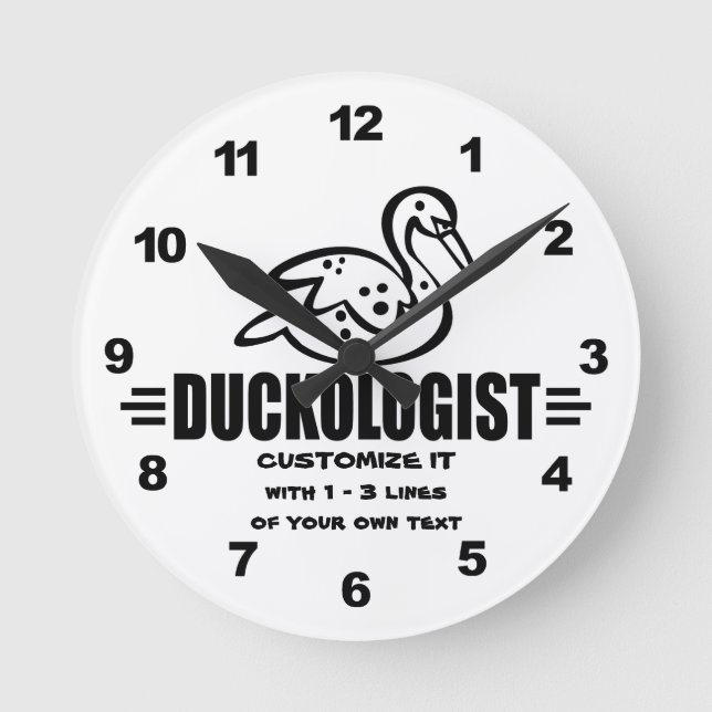 Customize Duck Round Clock (Front)