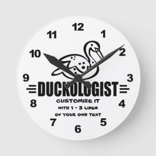 Customize Duck Round Clock