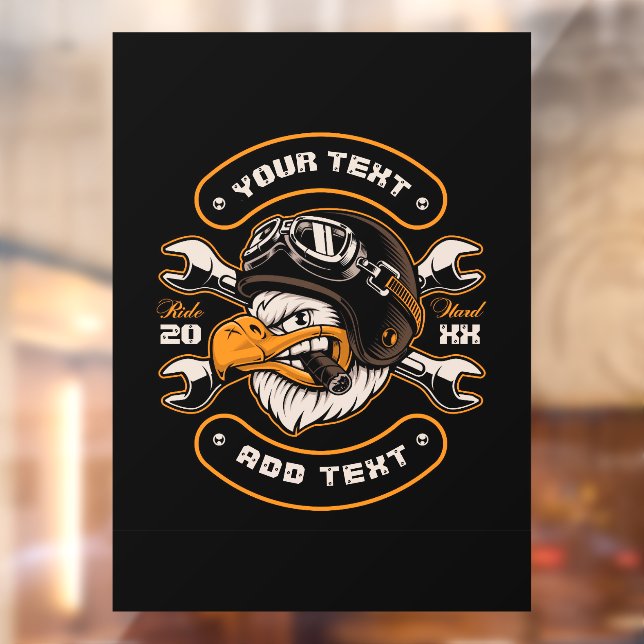 Customize Eagle Wrenches Motorcycle Repair Shop Window Cling (Sheet 2)