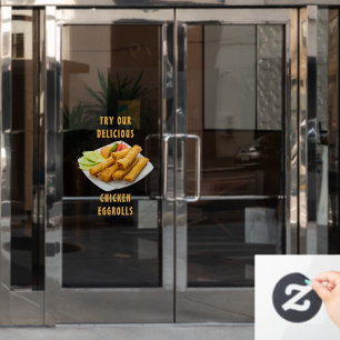 Customize Eggrolls Chinese Restaurant Food   Window Cling