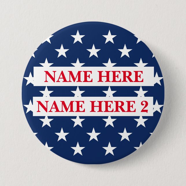 Customize Election Name  3 Inch Round Button (Front)