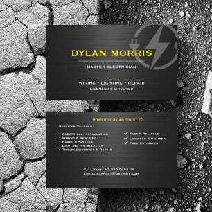 Customize Electrician Power Wire Repair Service Business Card