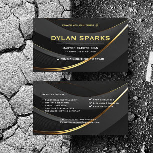 Customize Electrician Power Wire Repair Service Business Card