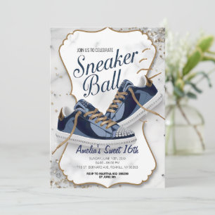 Customize Elegant Birthday Sneaker Ball Party Invitation