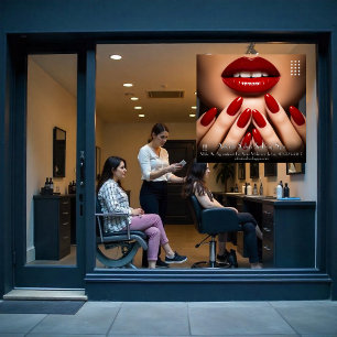 Customize Elegant Nails Day Spa Makeup Salon Window Cling