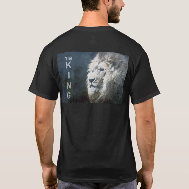 Customize Elegant Pop Art Lion Head Template T-Shirt (Back)